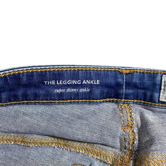 AG Adriano Goldschmied Jeans Women Sz 27R The Legging Ankle Super Skinny Ripped - Picture 10 of 16